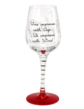 Wine Improves With Age Wine Glass (Berni Parker)