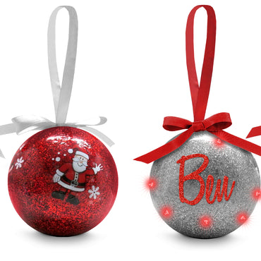 Your Name In Lights Personalised LED Flashing Christmas Bauble