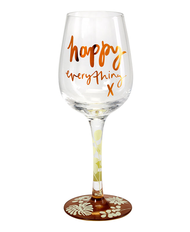 Happy Everything Wine Glass (Emma Kate)