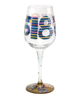 Here's To You 18th Birthday Wine Glass (Papersalad)
