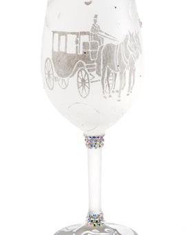 Happy Ever After For Her Wedding Wine Glass
