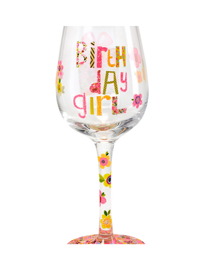 Birthday Girl Wine Glass (Papersalad)