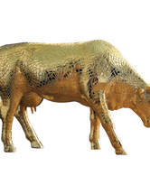 Mira Moo Gold Cow Figurine