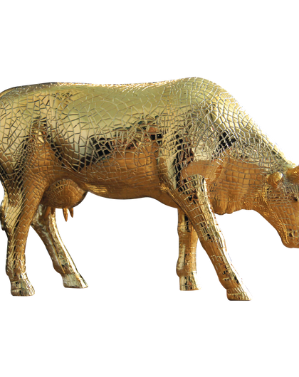 Mira Moo Gold Cow Figurine