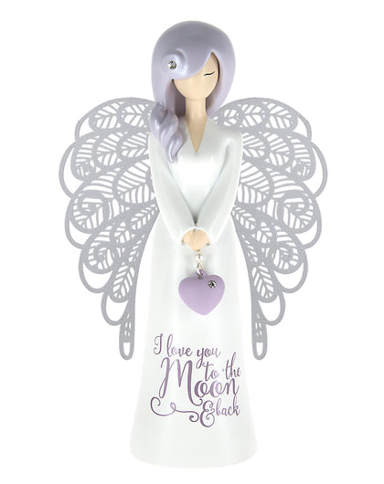 I Love You To The Moon and Back Angel Figurine