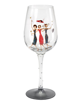 Happy Birthday Wine Glass (Bernie Parker)