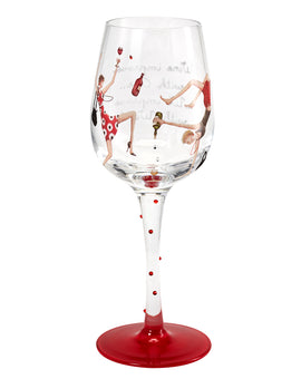 Wine Improves With Age Wine Glass (Berni Parker)