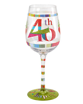 40th Birthday Wine Glass (Kali Stileman)