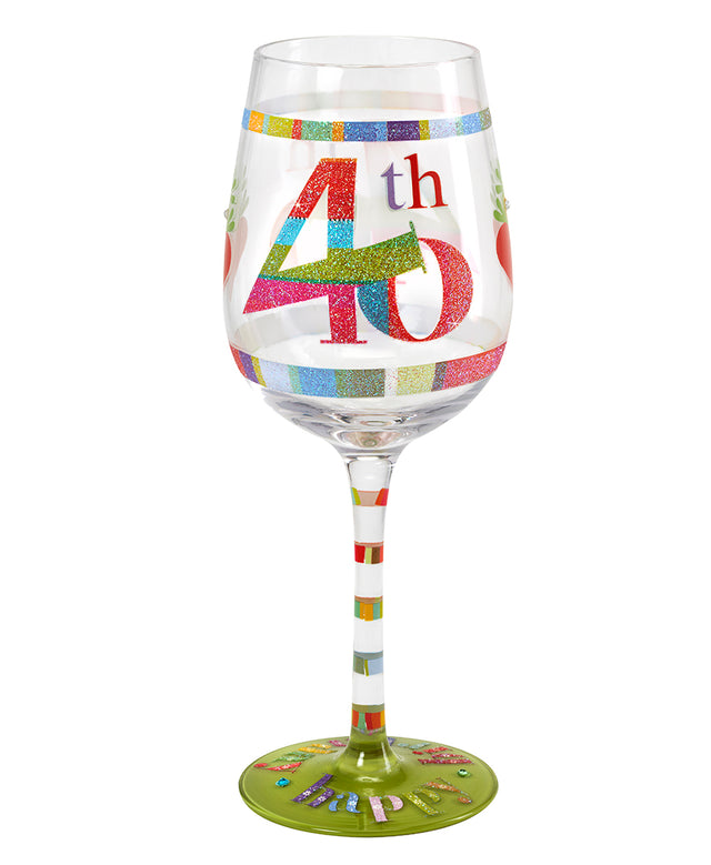 40th Birthday Wine Glass (Kali Stileman)