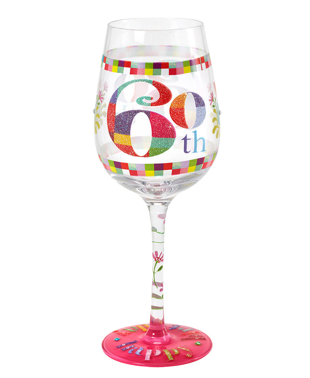 60th Birthday Wine Glass (Kali Stileman)