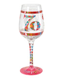 70th Birthday Wine Glass (Kali Stileman)