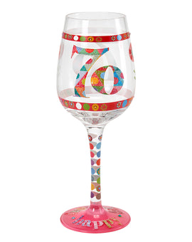 70th Birthday Wine Glass (Kali Stileman)