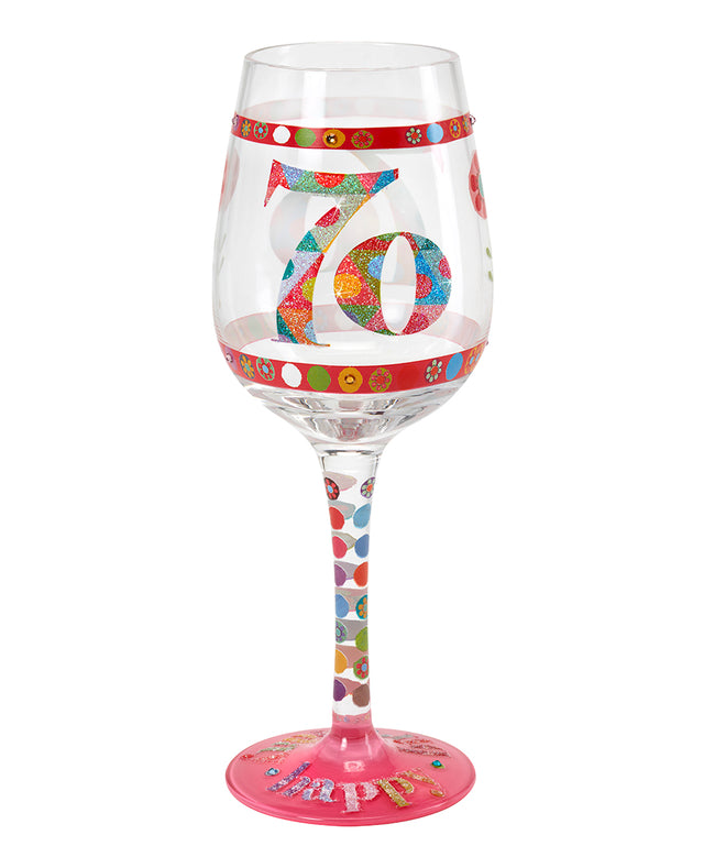 70th Birthday Wine Glass (Kali Stileman)