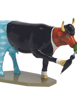 Moogritte Cow Figurine