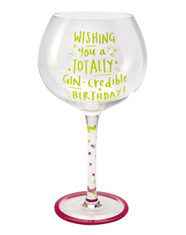 Wishing You A Totally Gin-Credible Birthday Gin Glass (Megan Claire)
