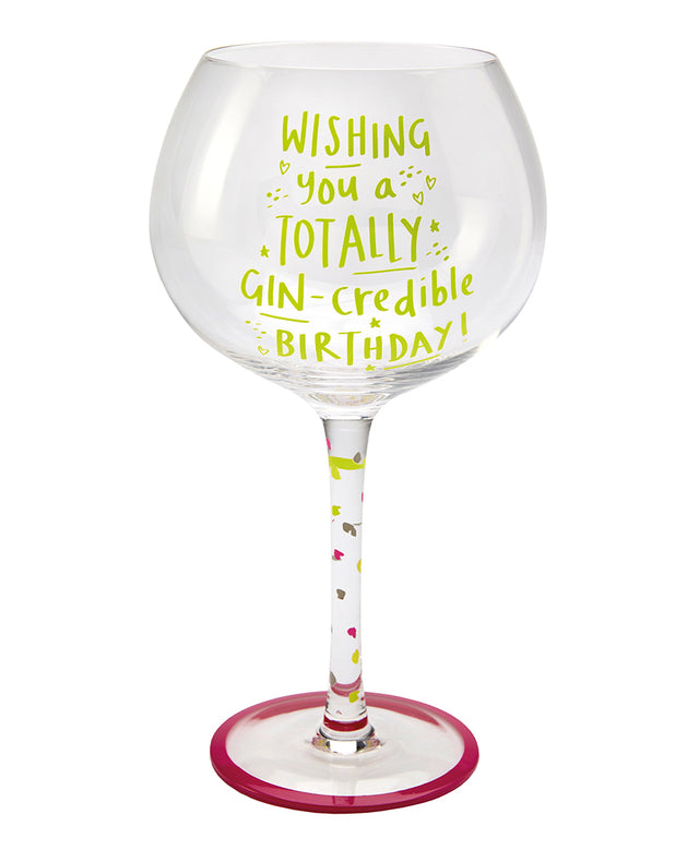 Gin-Credible Birthday Gin Glass (Megan Claire)