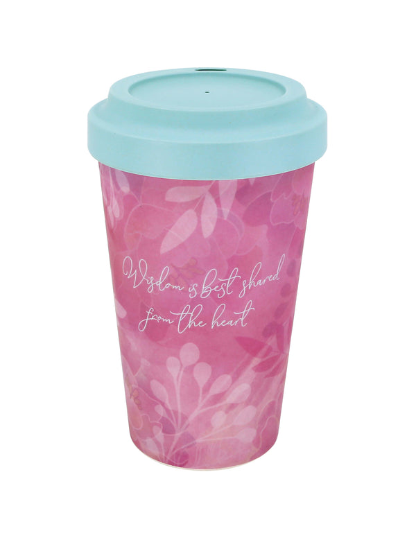 Wisdom Wise Wings Bamboo Travel Mug