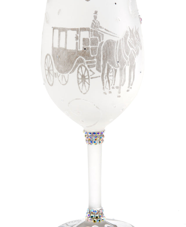 Happy Ever After For Her Wedding Wine Glass