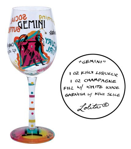Gemini Zodiac Standard Wine Glass